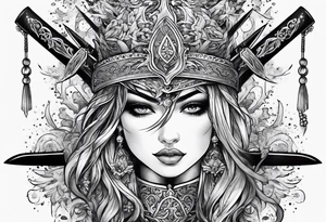 snow falling on swords tattoo idea