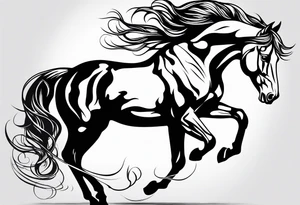 horse made out of fire tattoo idea