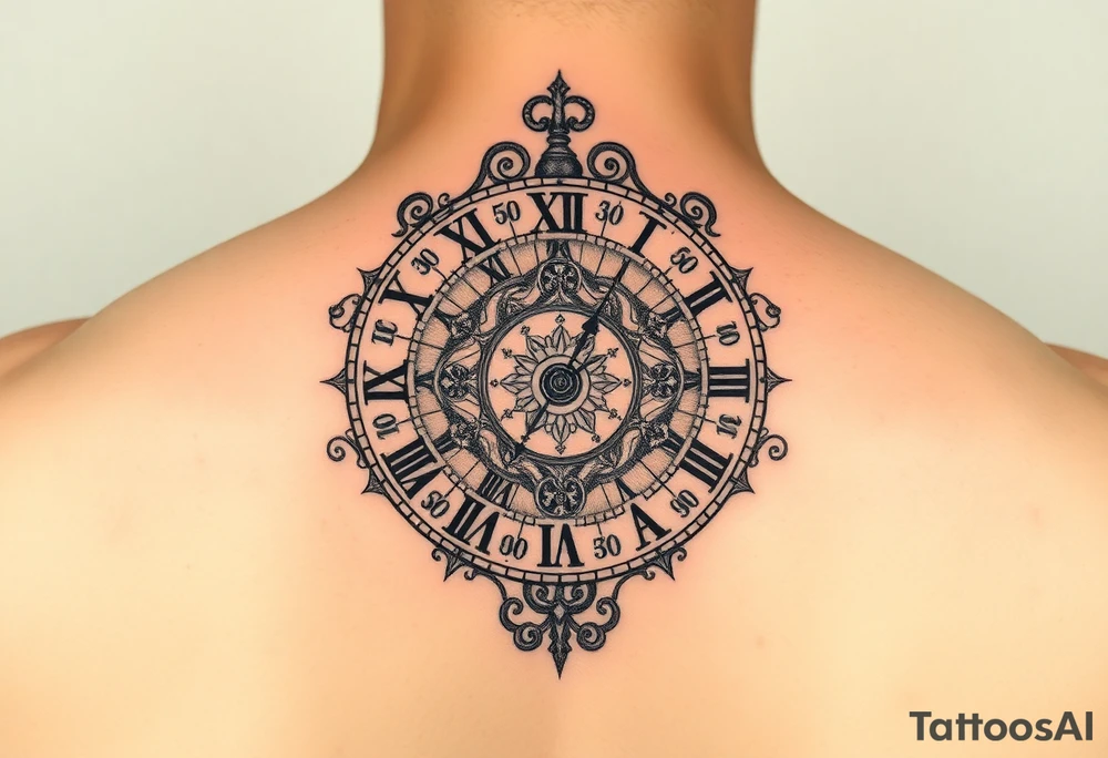 vintage roman numerals within ornate clockwork mechanism tattoo idea vintage roman numerals within ornate clockwork mechanism tattoo idea