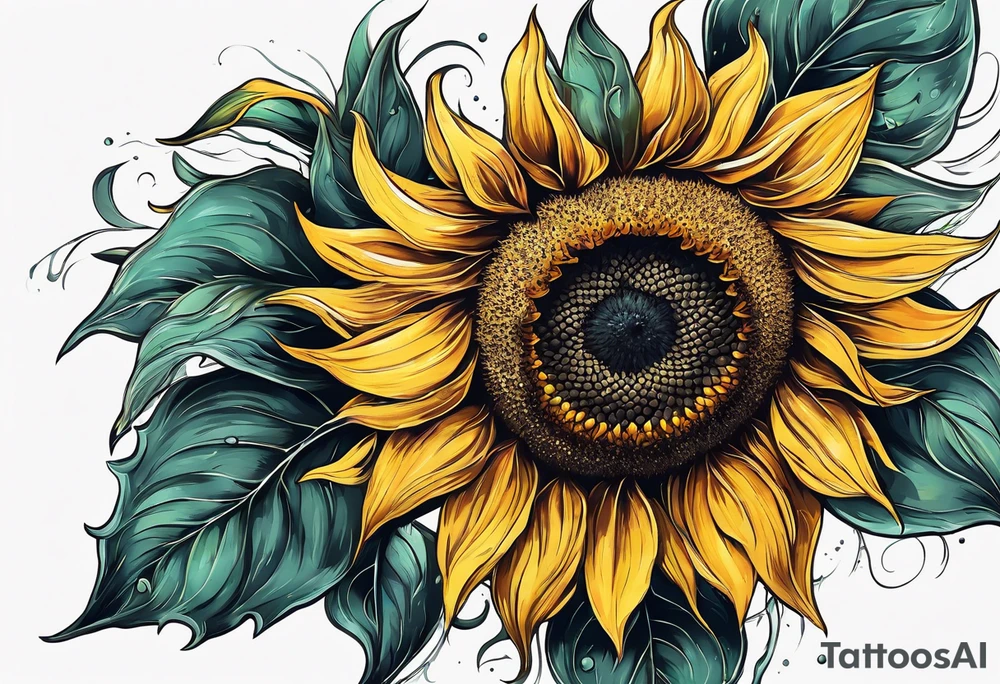Sunflower for a male tattoo tattoo idea