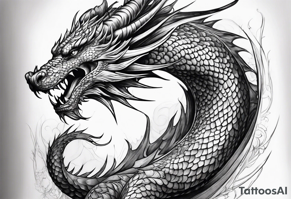 Dragon sleeve tattoo idea