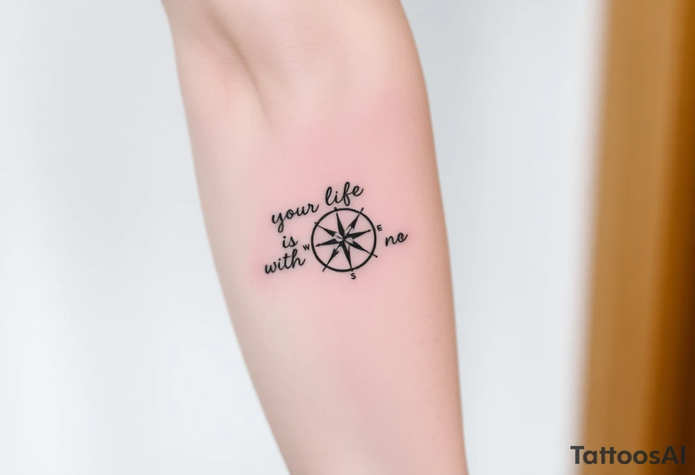 your life is a map with no compass tattoo idea