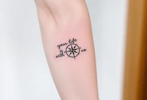 your life is a map with no compass tattoo idea