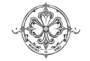 Irish symbol with daughters names tattoo idea