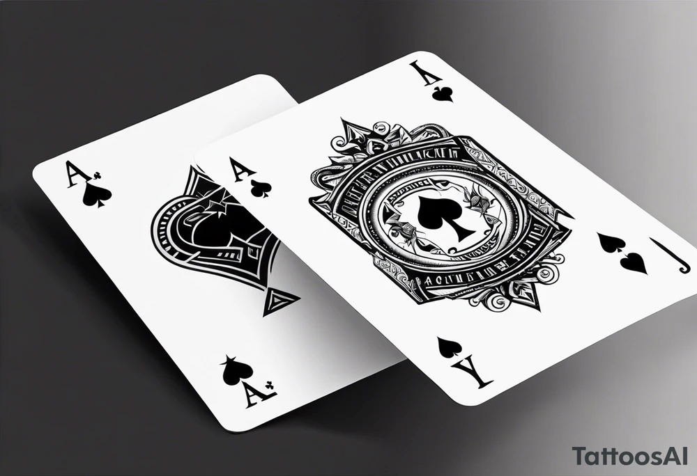 two cards ace and a king for blackjack small tattoo but realistic tattoo idea