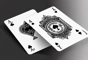 two cards ace and a king for blackjack small tattoo but realistic tattoo idea