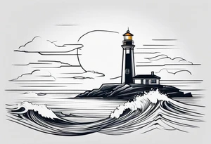 lighthouse a bit realist tattoo idea