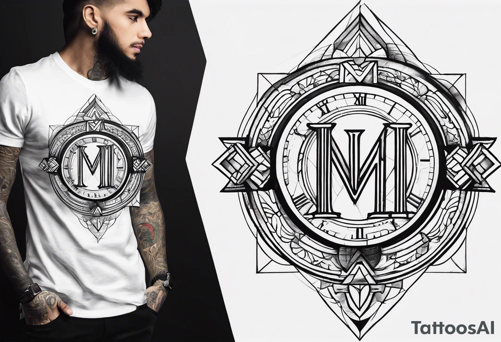 roman numeral January 1 1975 and February 4 969 tattoo idea