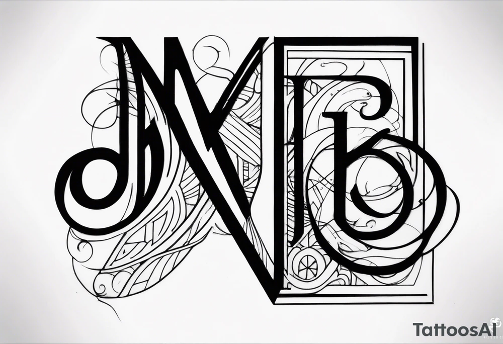 wrist tattoo with 
letters 
MKB tattoo idea