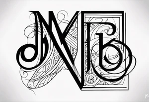 wrist tattoo with 
letters 
MKB tattoo idea