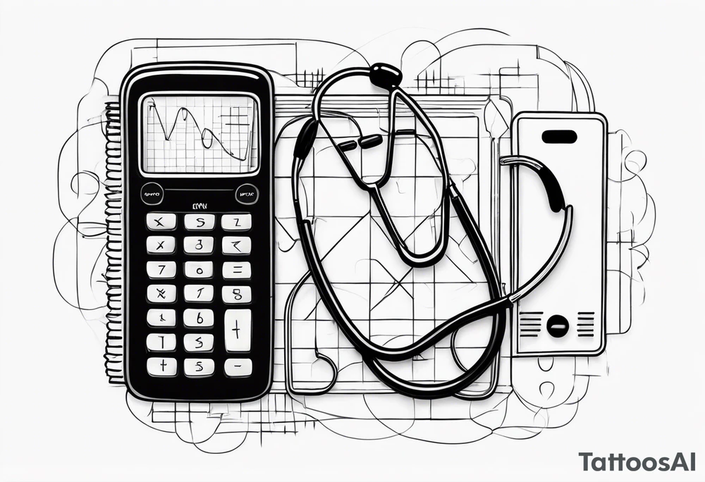 CALCULATOR
, STETHOSCOPE tattoo idea