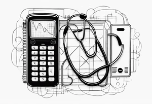 CALCULATOR
, STETHOSCOPE tattoo idea