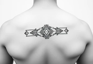 geometric armband tattoo idea