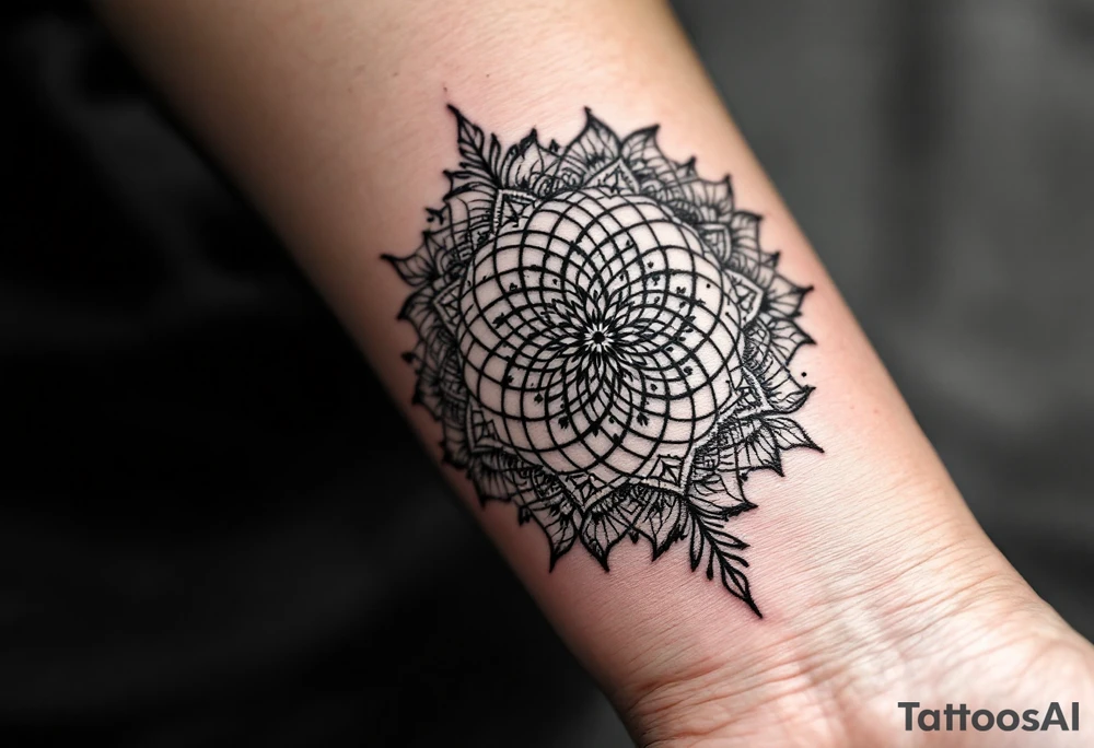 sacred flower of life tattoo idea