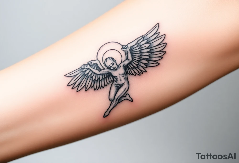 angel falling tattoo idea