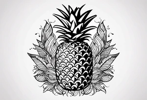 KYDF in bold on a Pineapple tattoo idea