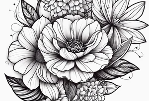 Flowers in the arm tattoo idea
