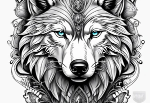 wolf arm sleeve tattoo idea