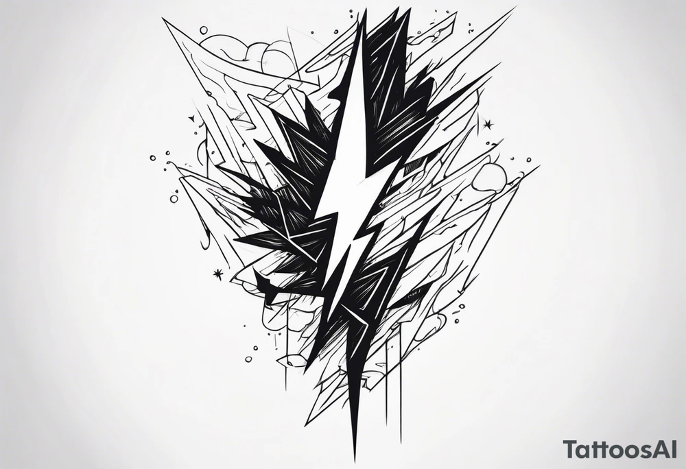 Dramatic Lightning Strike tattoo idea