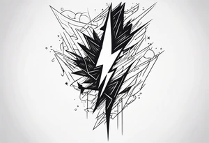 Dramatic Lightning Strike tattoo idea