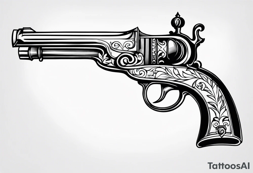 Flintlock pistol tattoo idea