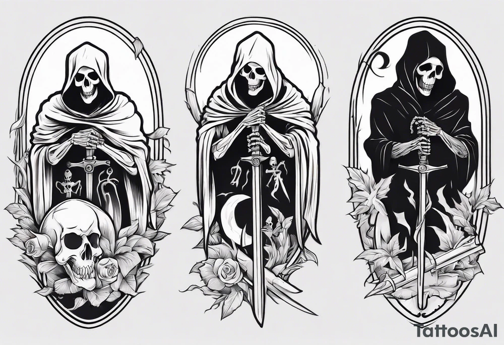 Death reaper tattoo idea