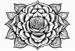Gothic Tudor rose tattoo idea