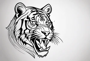 Tigre deformado de mierda tattoo idea