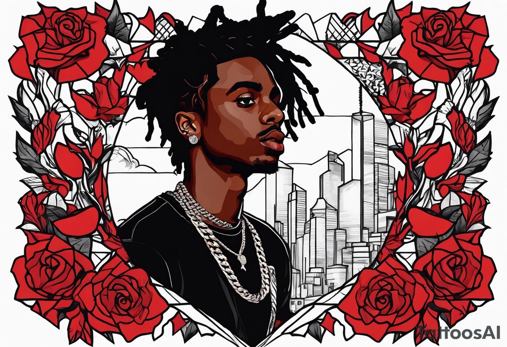 whole lotta red playboi carti album  sleeve tattoo idea