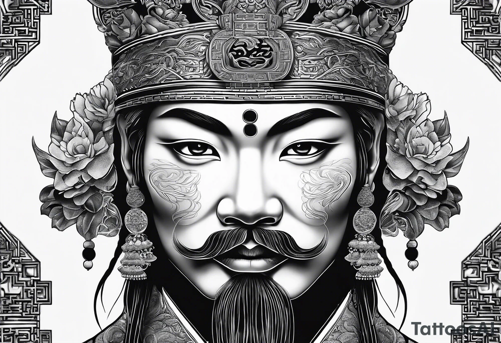 Chinese wall, realistic, art, tattoo idea