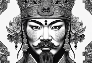 Chinese wall, realistic, art, tattoo idea