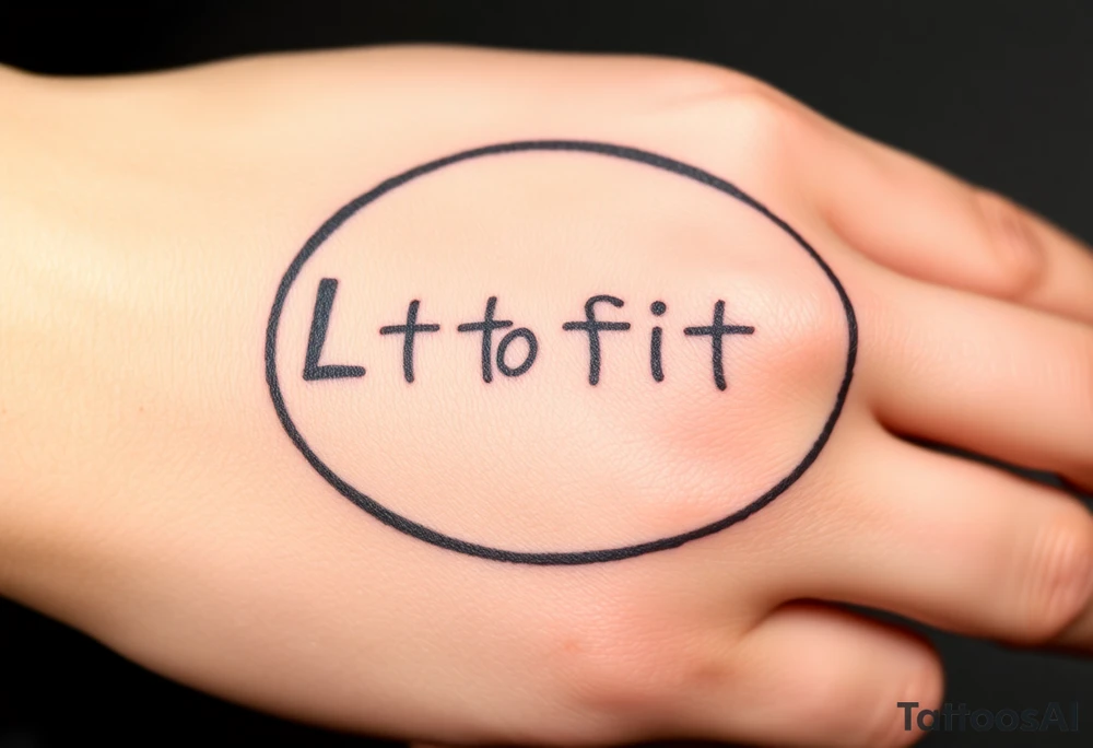 Letters to fit a circular frame that is graffiti bubble tattoo idea