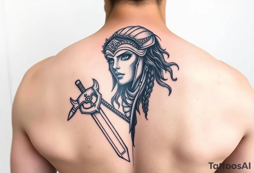 A warrior who lost her mother and is raising 3 kids tattoo idea