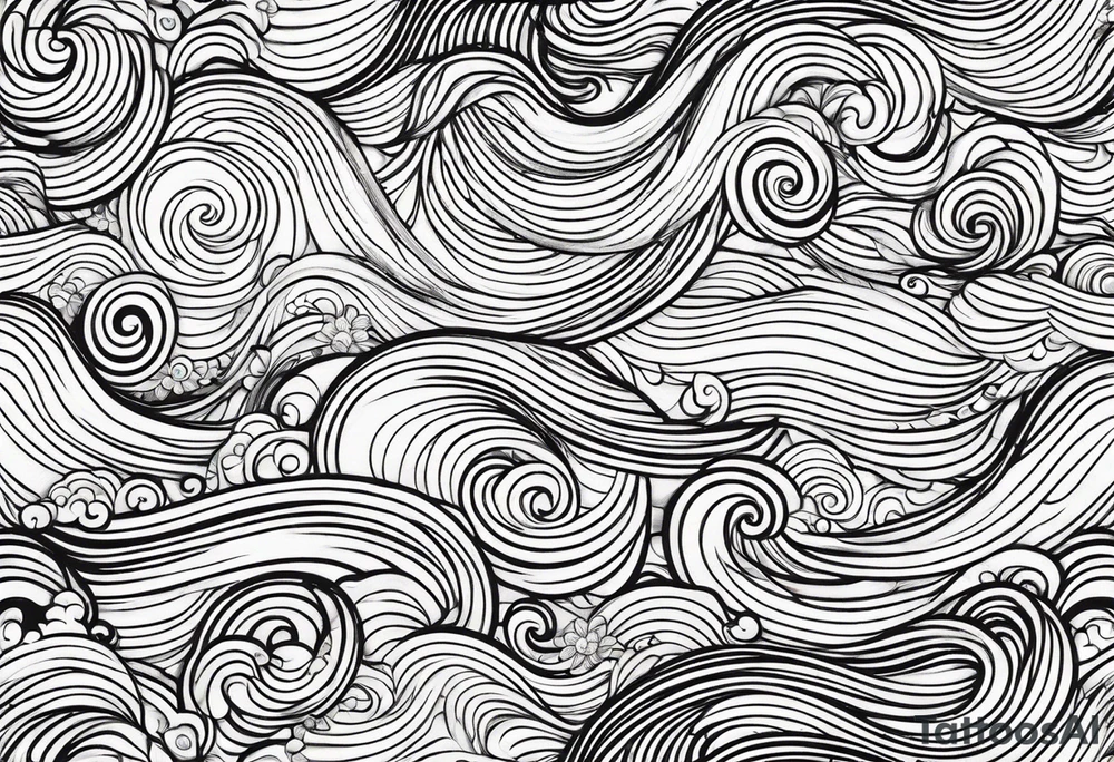 swirly clouds, swirls, minimalist, smooth tattoo idea