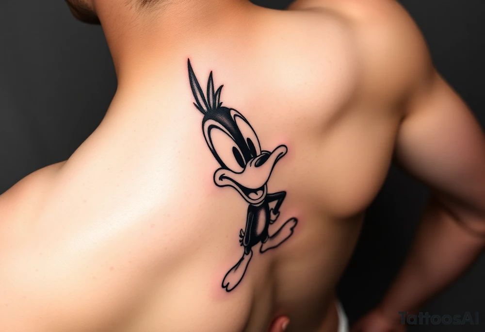 80s looking Daffy duck  high tattoo idea