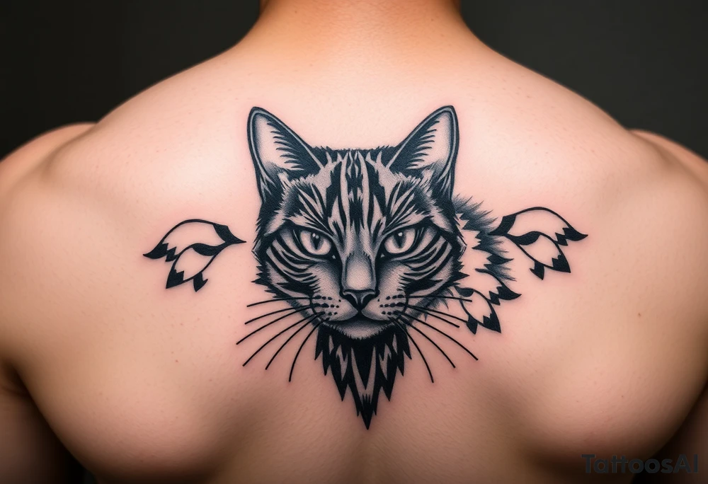 black cat tattoo idea