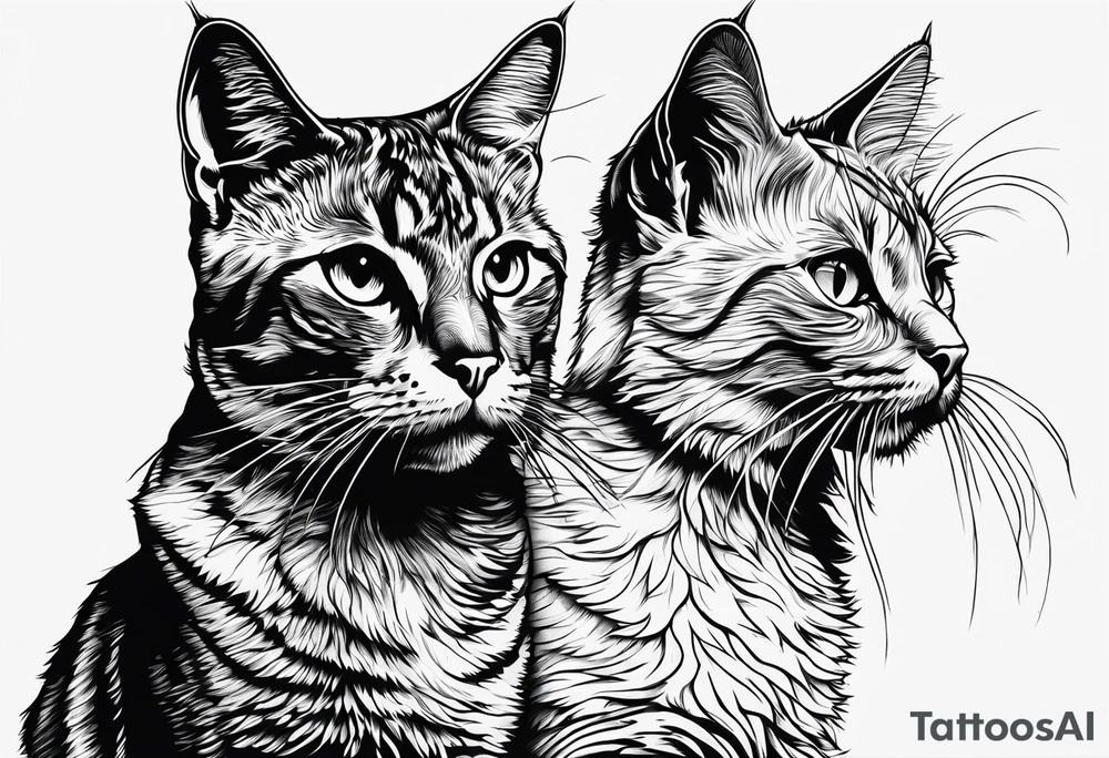 Manchester United, two cats, God, edm tattoo idea
