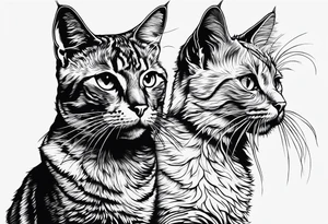 Manchester United, two cats, God, edm tattoo idea