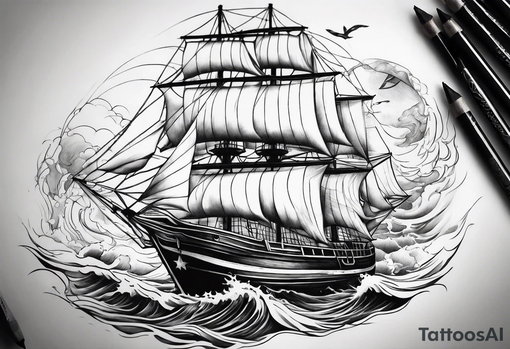make a full sleeve nautical tattoo design tattoo idea
