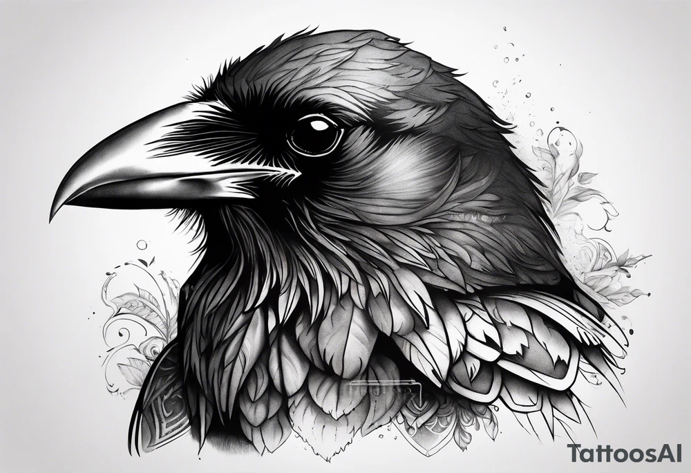 Raven tattoo idea