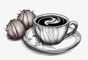 chestnuts poured into coffee tattoo idea