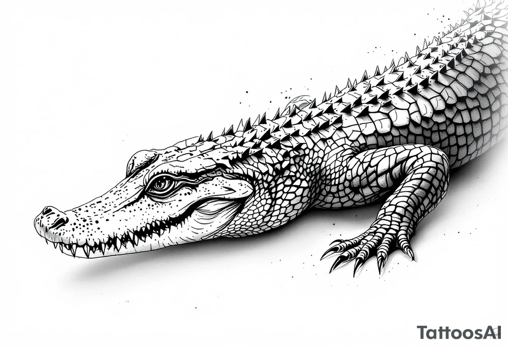 alligator tattoo idea