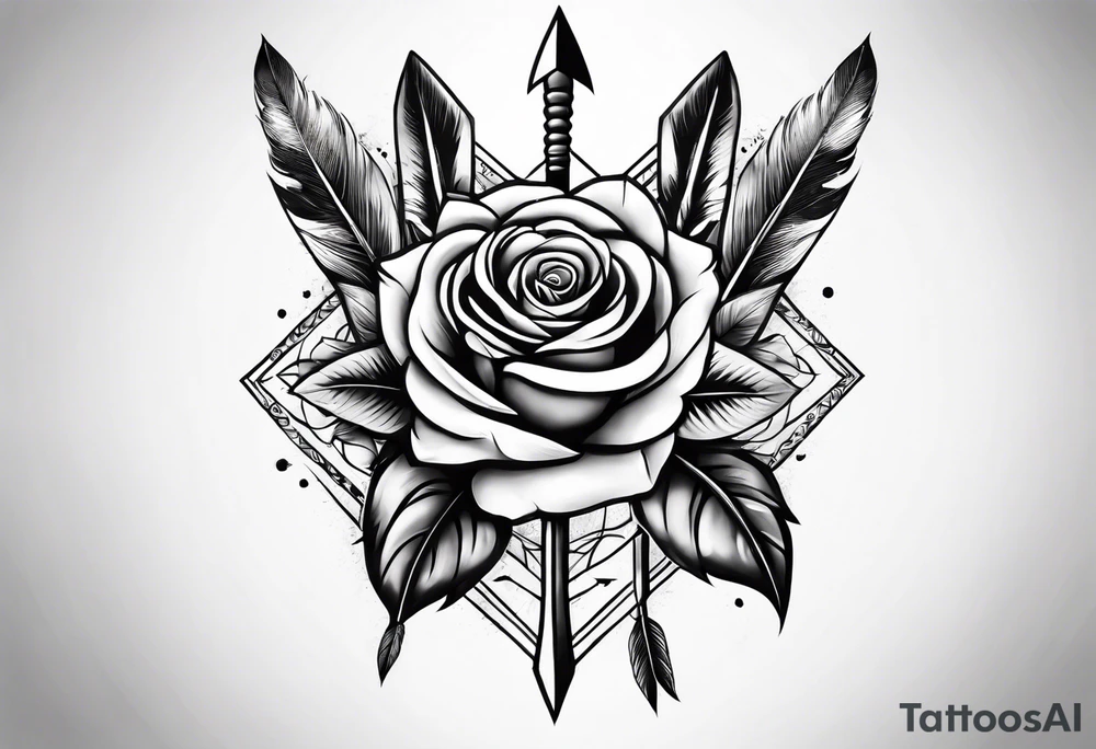 five Indian arrows going through a one rose for a forearm tattoo idea five Indian arrows going through a one rose for a forearm tattoo idea