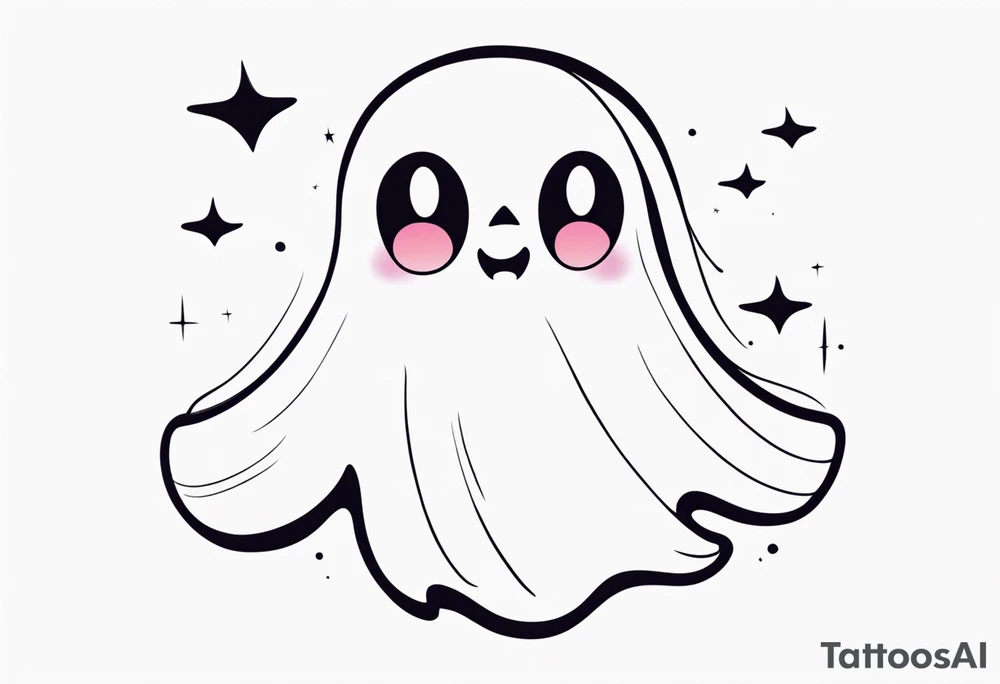 Cute ghost tattoo design tattoo idea