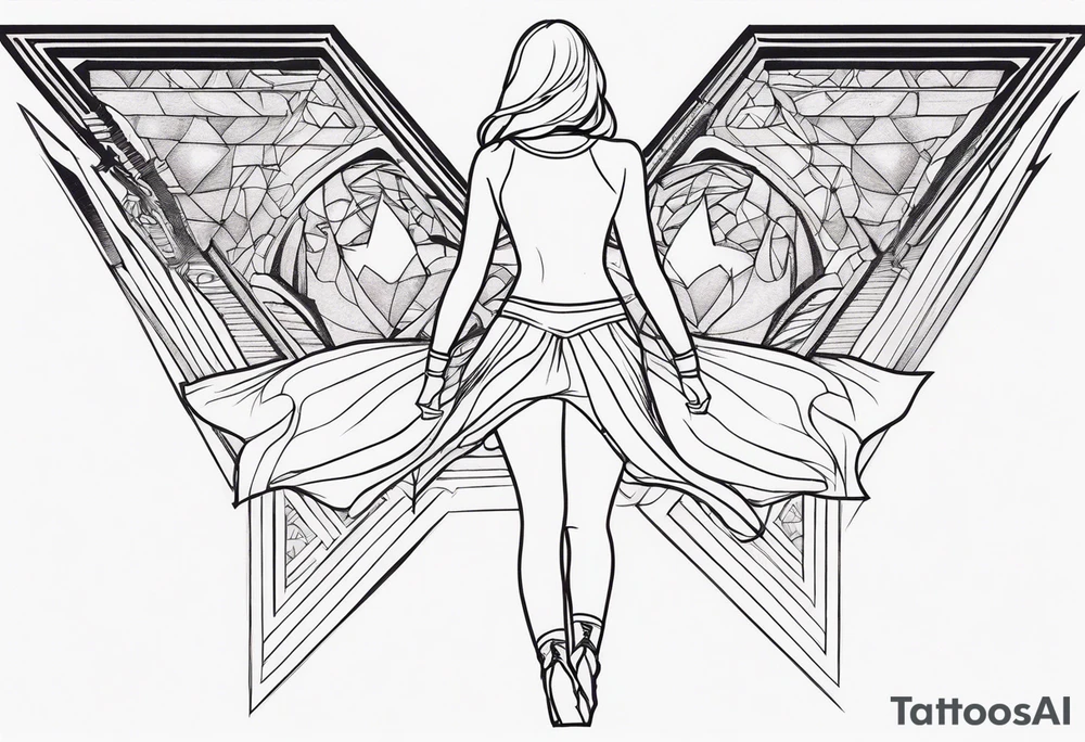 Super sexy girl walking away tattoo idea