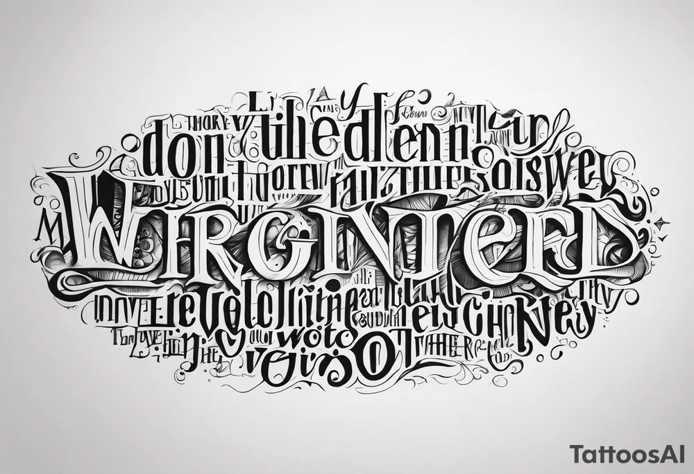 words tattoo idea