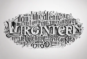 words tattoo idea