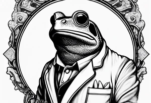 Toad wearing a lab coat tattoo idea