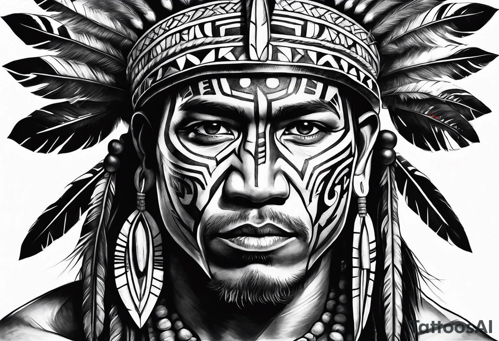 Taino Indian warrior tattoo idea