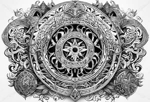 9 realms Norse mythology tattoo idea